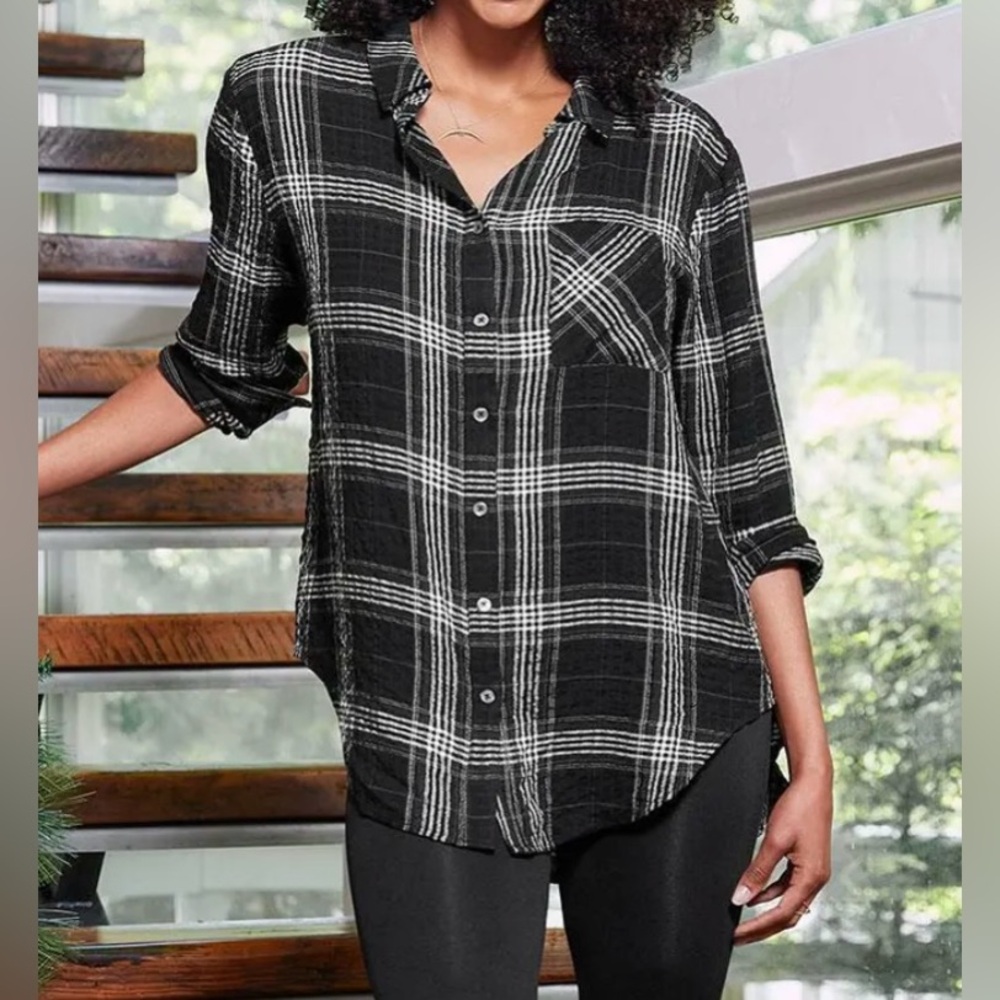 Matilda Jane Good Hart GH Warner Flannel Top | Size L